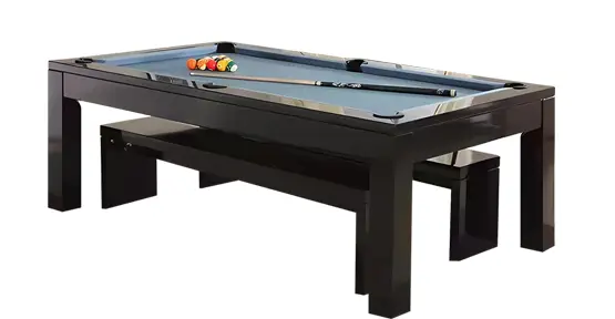 High end modern customizable 9-foot solid wood billiards table with 8 balls, family friendly billiar